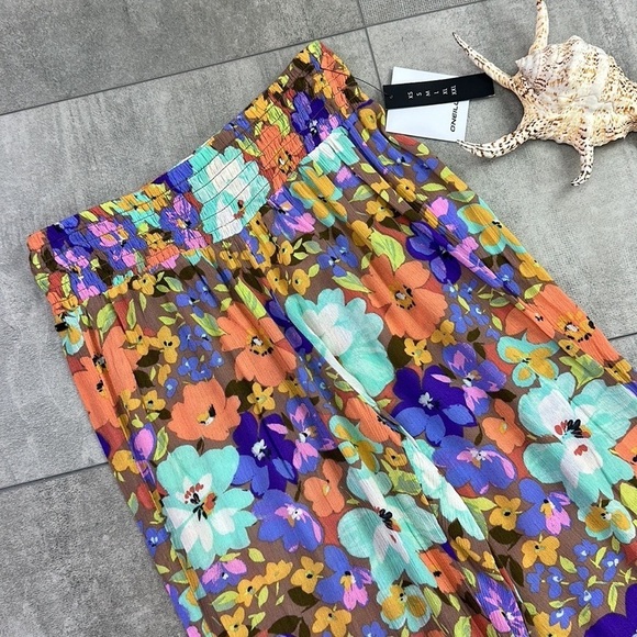 🔆O’Neill🔆 JOHNNY SAMI FLORAL BEACH PANTS WIDE LEG Elastic waist vacation - Picture 6 of 16